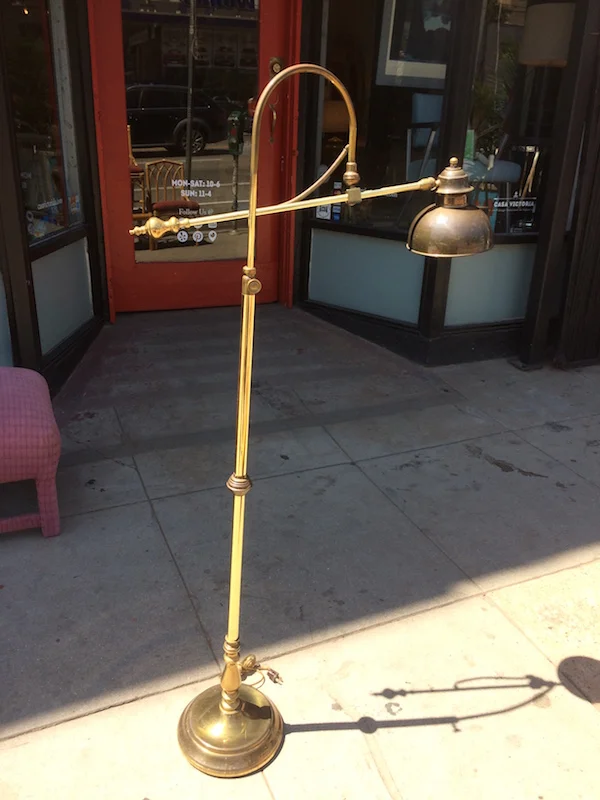 Shot in the Dark 1970s Brass Floor Lamp Casa Victoria